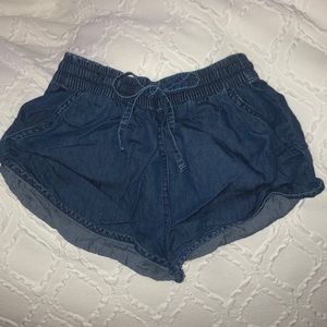 soft “denim” shorts